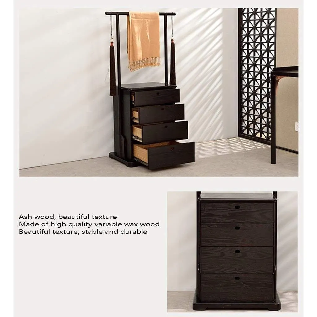 COAT RACK Solid Wood New Chinese Style Floor Simple Bedroom Multi-Function Storage Hanger
