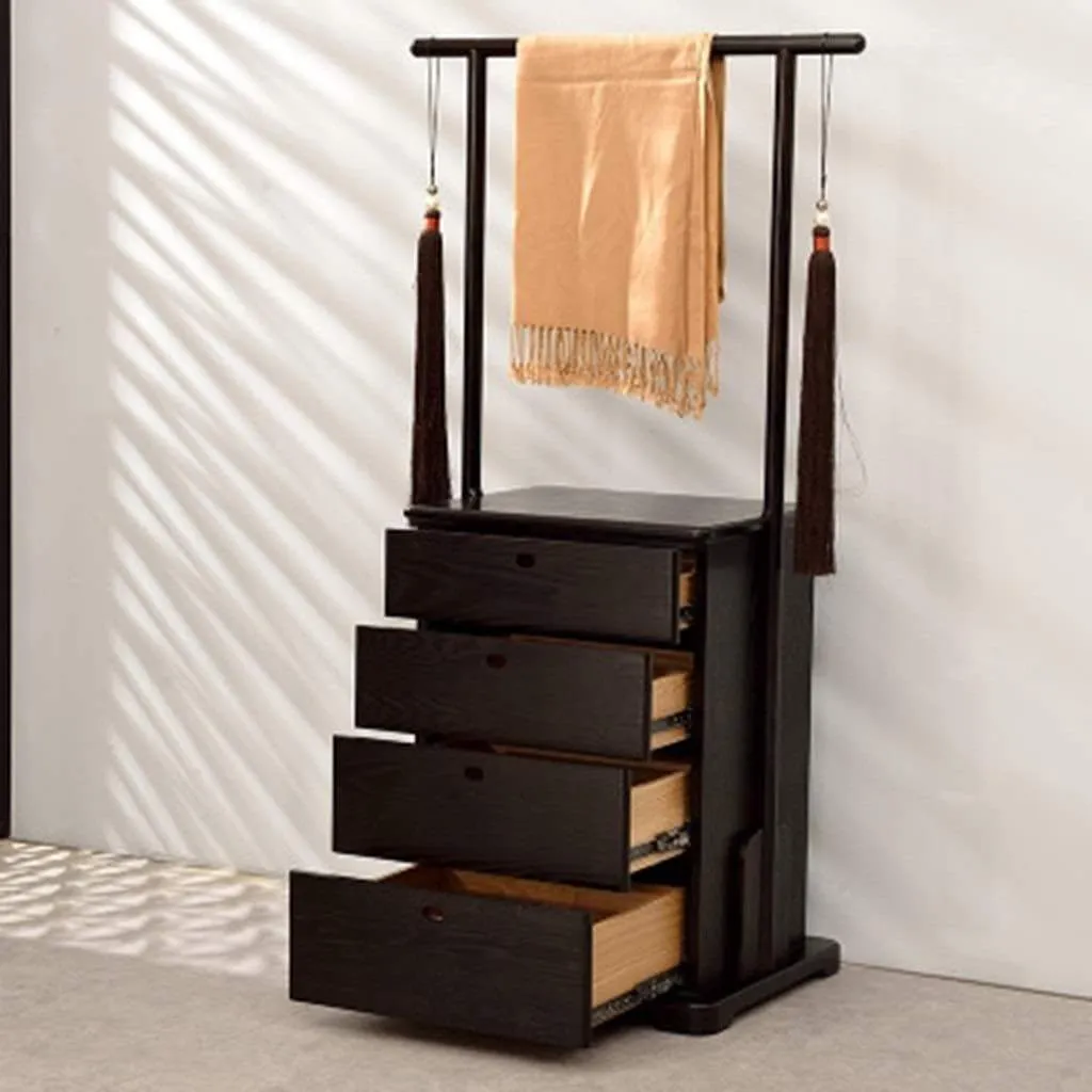 COAT RACK Solid Wood New Chinese Style Floor Simple Bedroom Multi-Function Storage Hanger