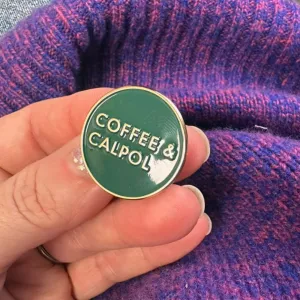 Coffee & Calpol Enamel Pin Forest Green