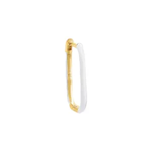 Colored Enamel Oval Hoop Earring