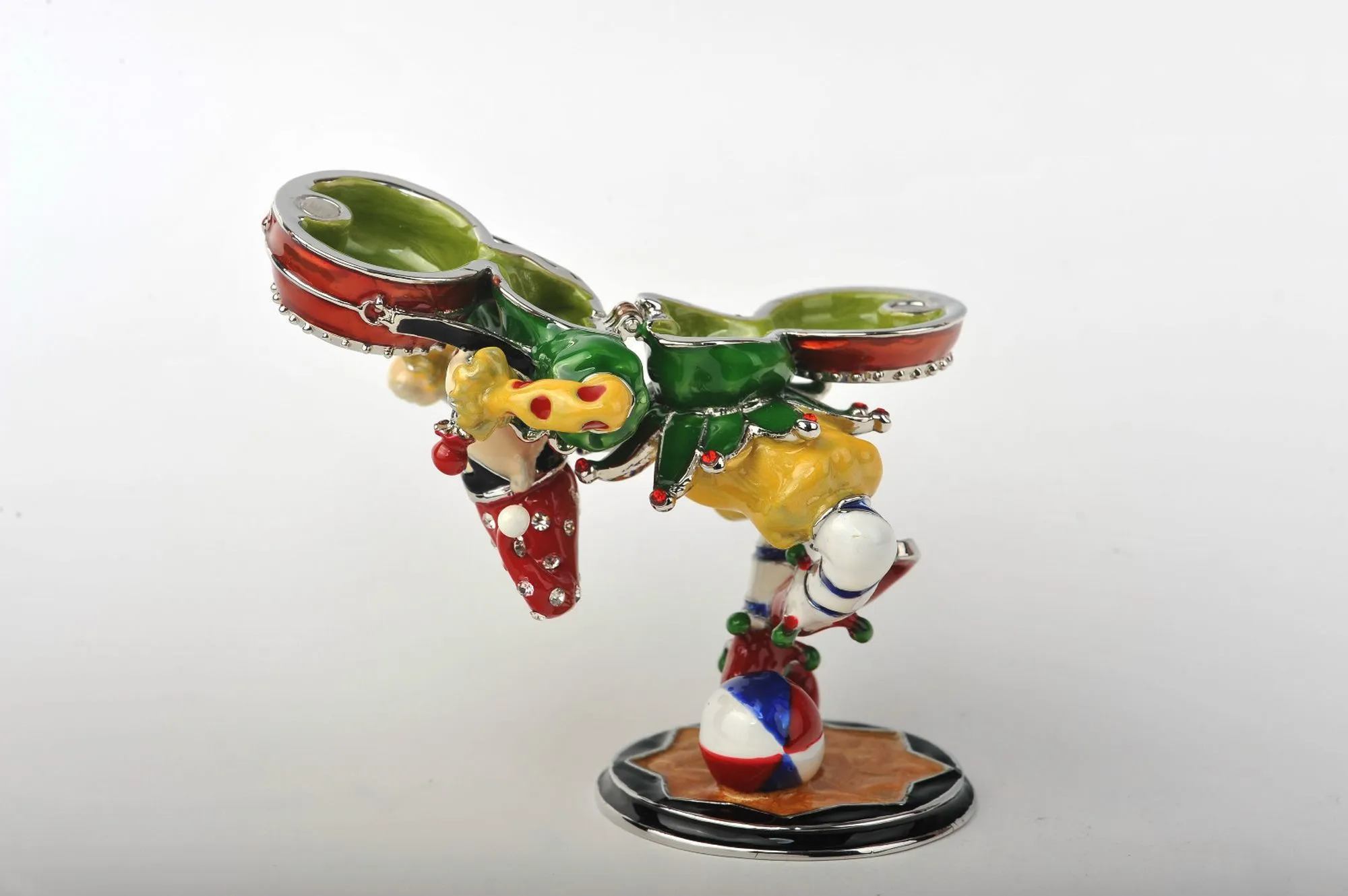 Colorful Jester Playing the Drum