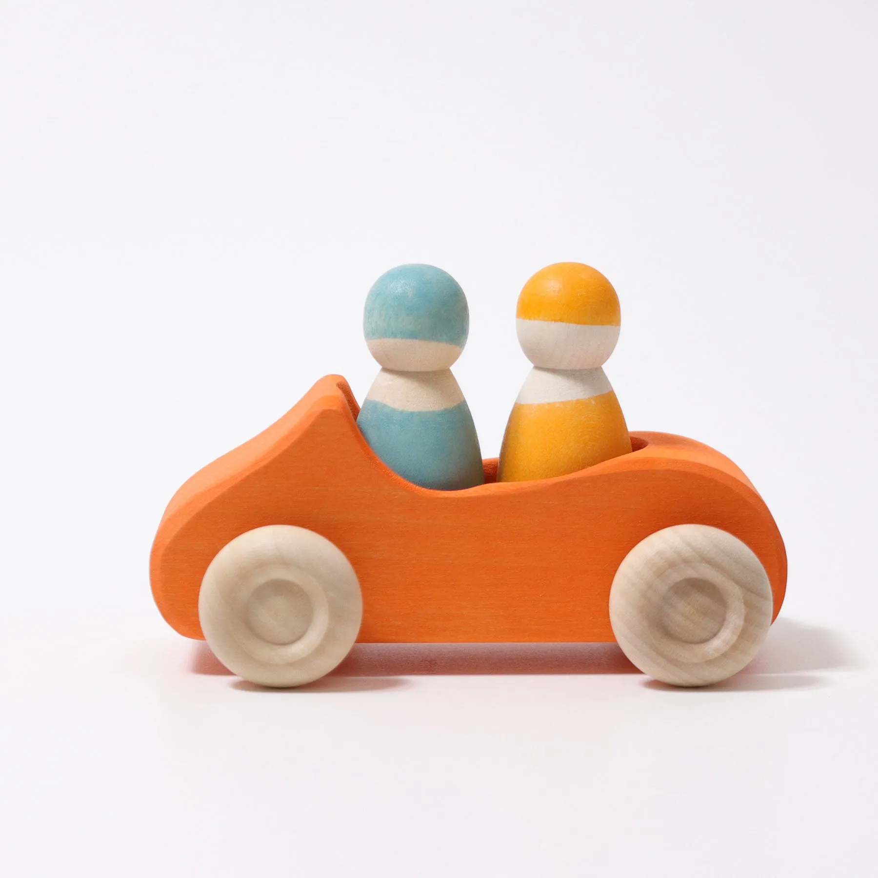 Convertible Car Orange, Large - Grimm's Wooden Toys