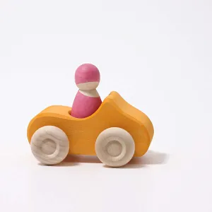 Convertible Car Yellow, Small - Grimm's Wooden Toys