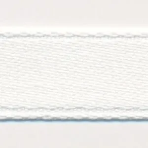 Cotton Single-Face Satin Ribbon #01 White