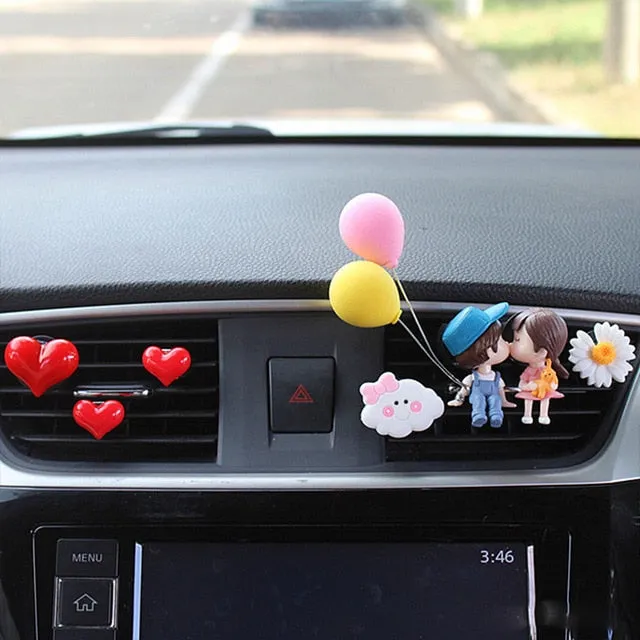 Creative Couple Car Air Outlet Perfume Clip
