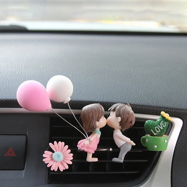 Creative Couple Car Air Outlet Perfume Clip