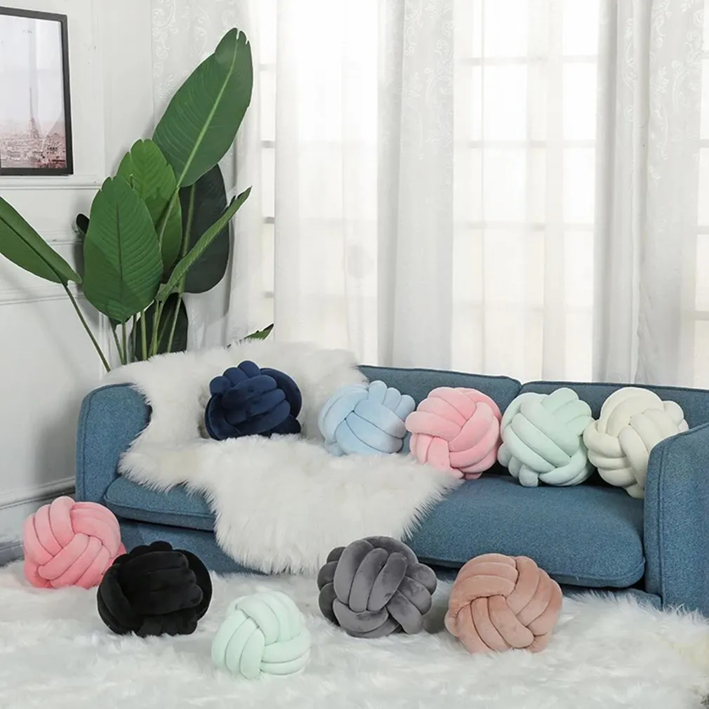 Creative Handmade Plush Knotted Pillow
