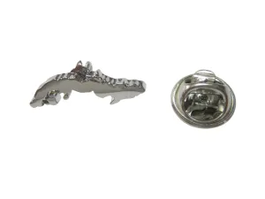 Cuba Map Shape Lapel Pin