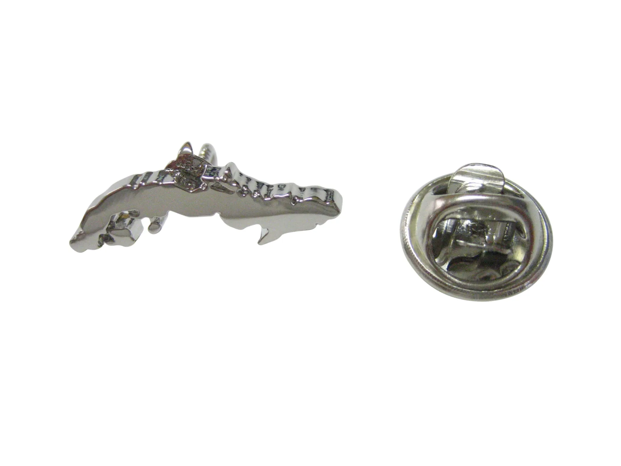 Cuba Map Shape Lapel Pin