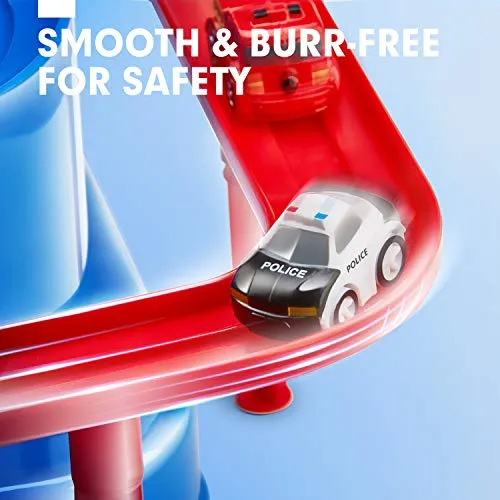 CubicFun Race Tracks for Boys Car Adventure Toys for 3 4 5 6 7 8 Year Old Boys Girls, City Rescue Preschool Educational Toy Vehicle Puzzle Car Track Playsets for Toddlers, Kids Toys Gifts for Kids