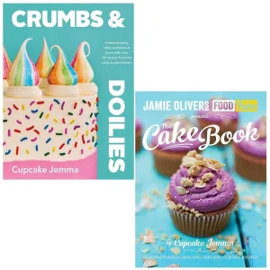 Cupcake Jemma Collection 2 Books Set Jamie's Food Tube Cake Book, Crumbs Doilies
