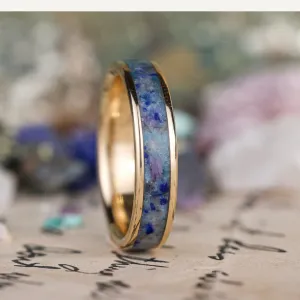 Custom Women's Gold or Silver Band - Single Inlay
