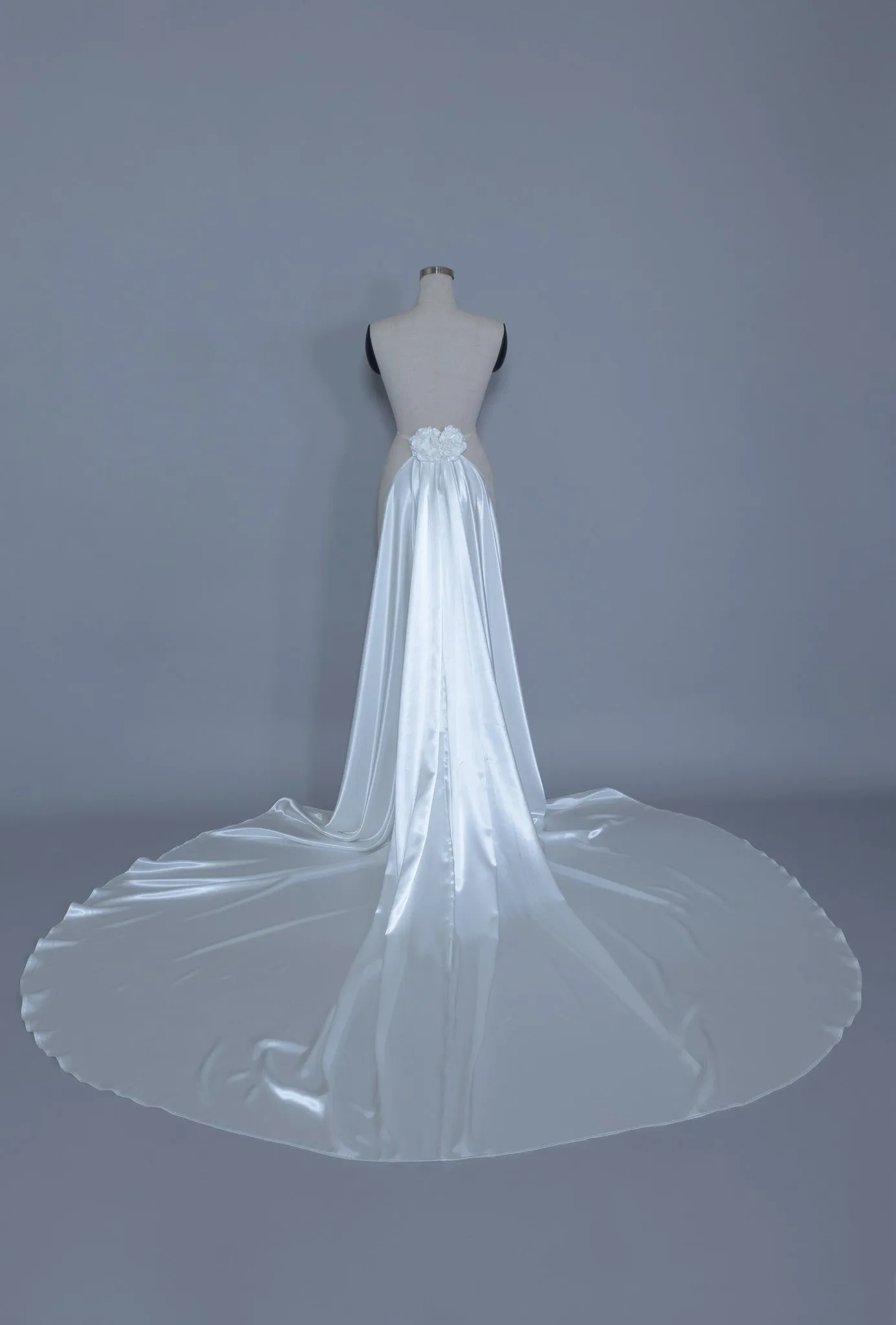 Detachable Satin Wedding Train (#Calix)