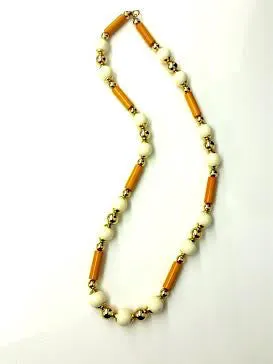 Dior. Paris. 1970 Bakelite Bead Necklace. Signed.