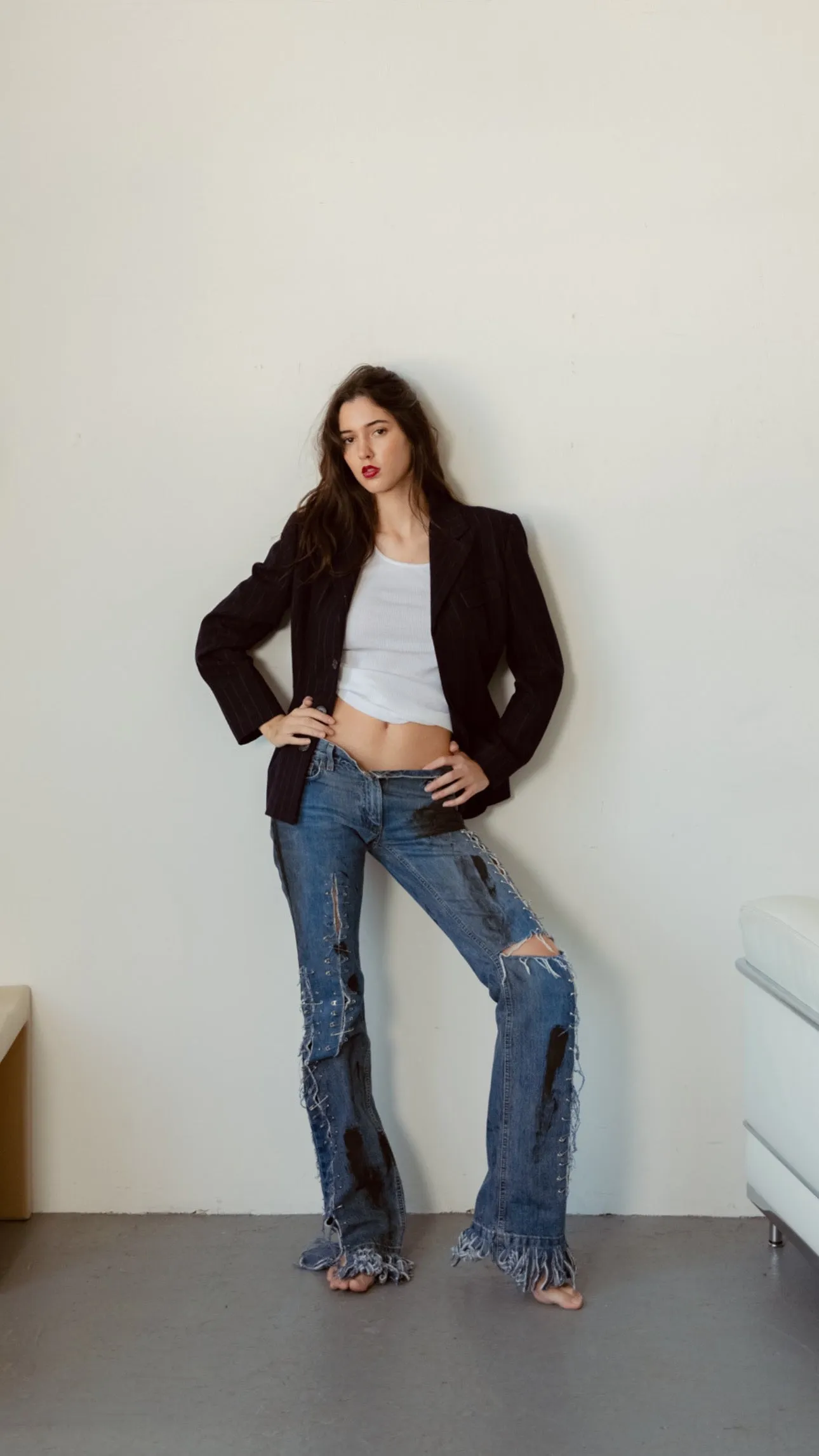 Dolce & Gabbana SS 2001 Safety Pin Jeans