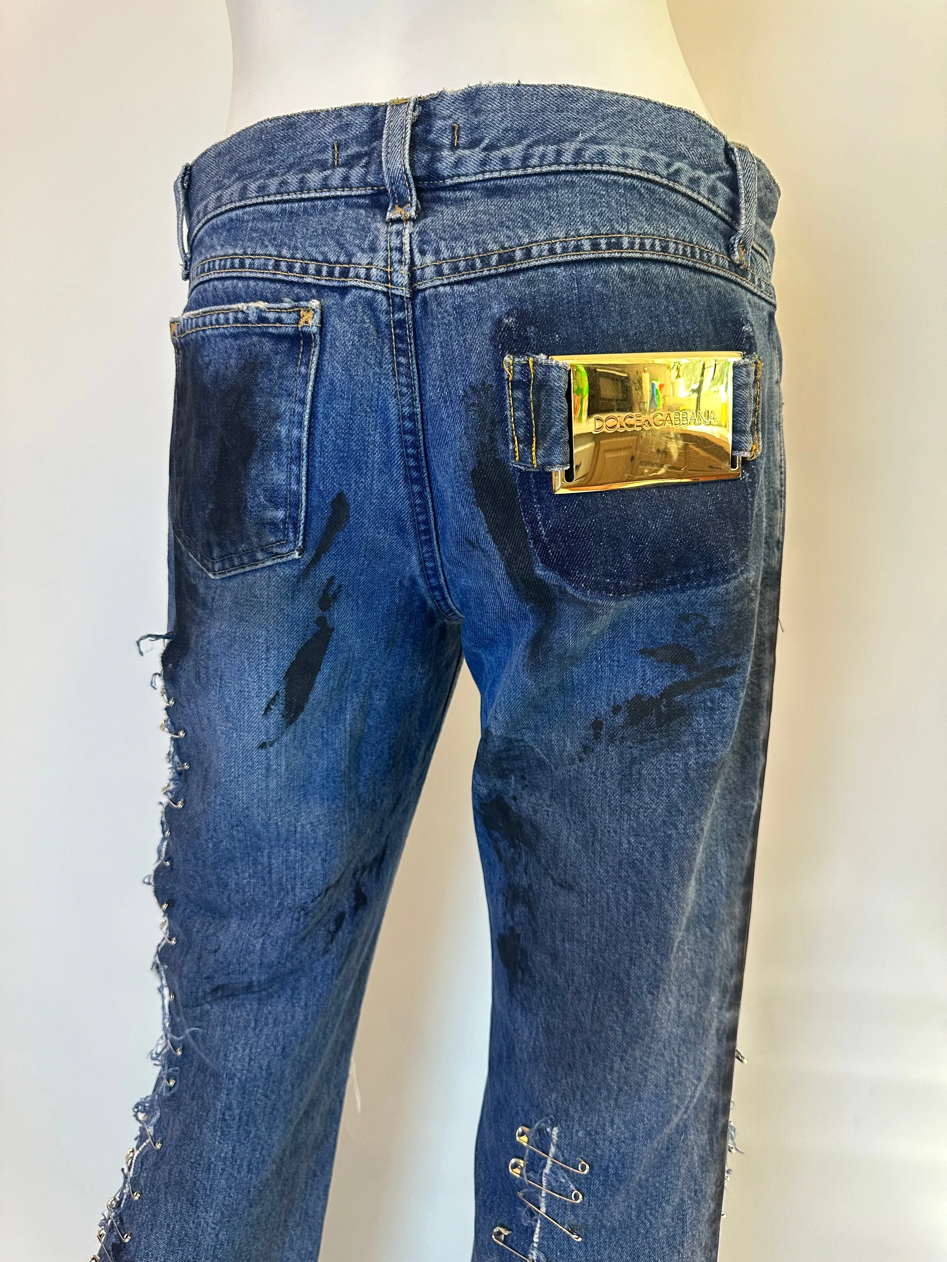 Dolce & Gabbana SS 2001 Safety Pin Jeans