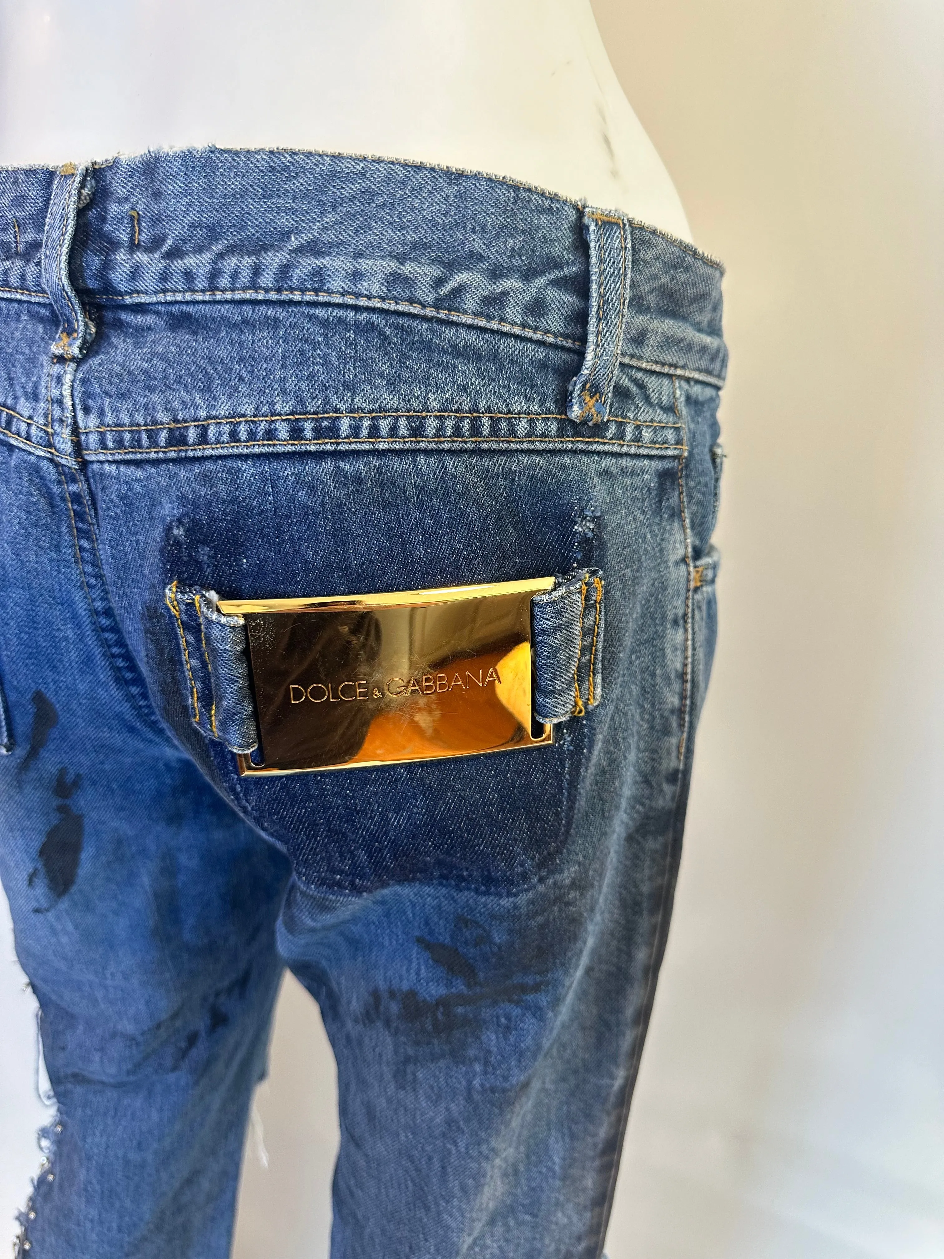 Dolce & Gabbana SS 2001 Safety Pin Jeans