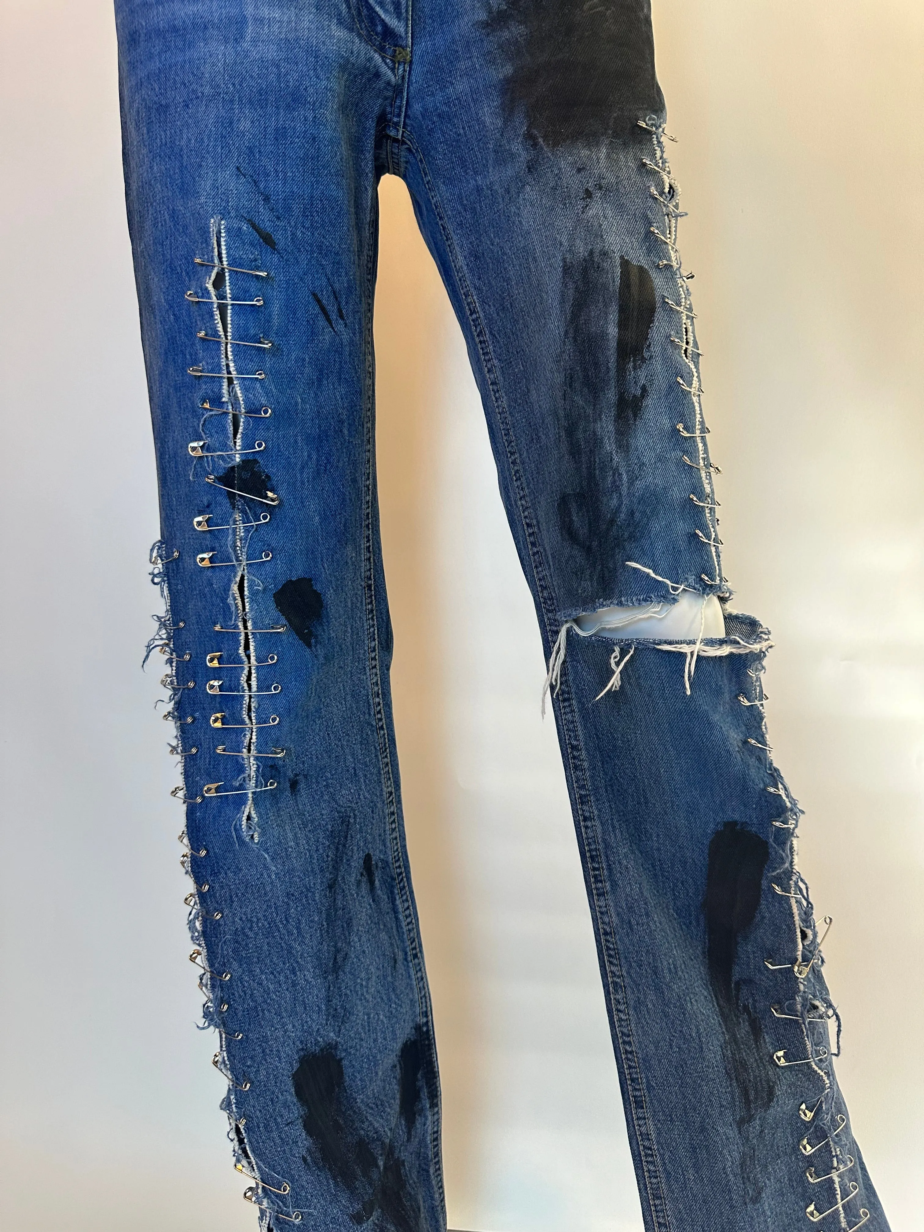 Dolce & Gabbana SS 2001 Safety Pin Jeans