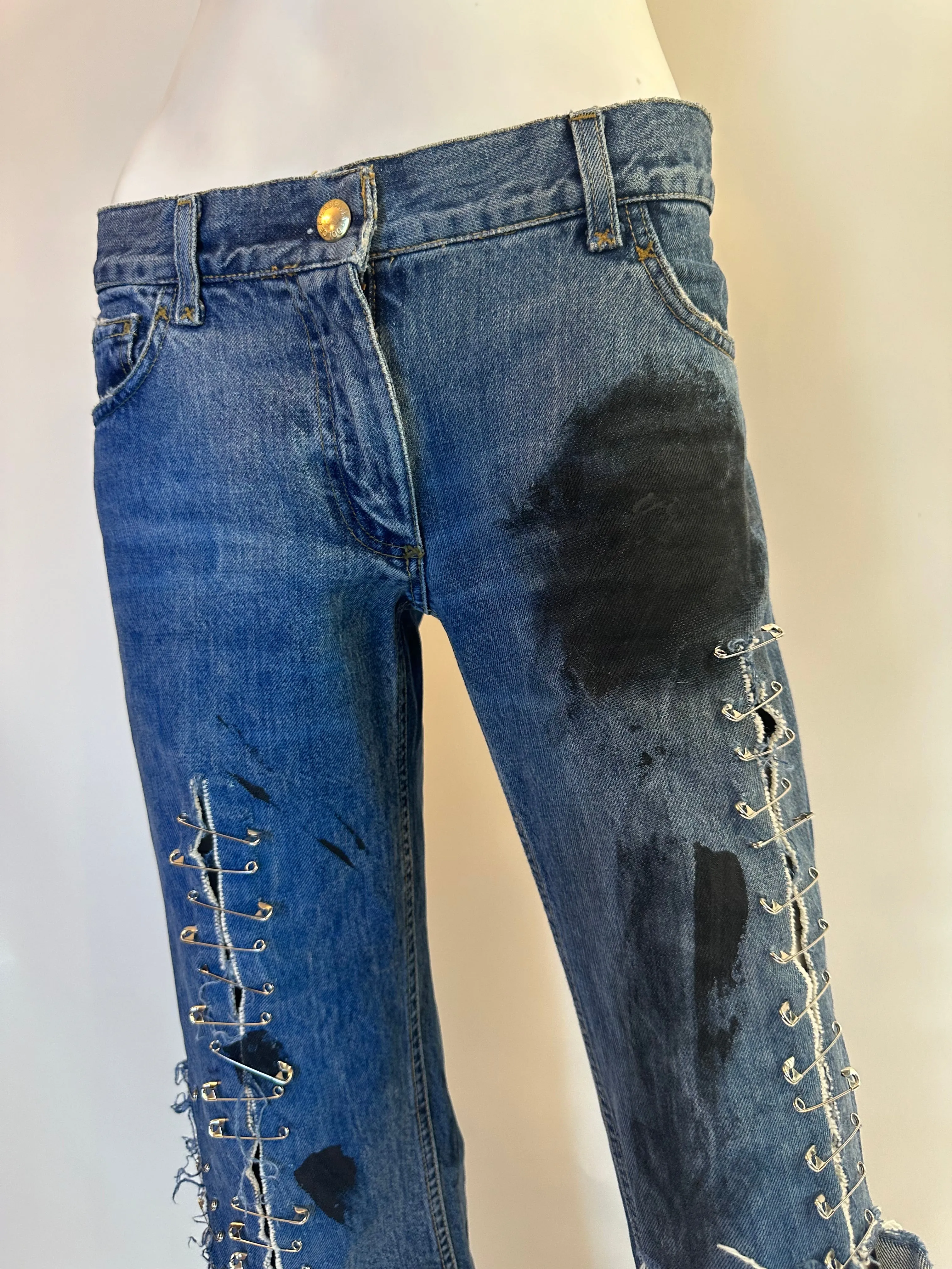 Dolce & Gabbana SS 2001 Safety Pin Jeans
