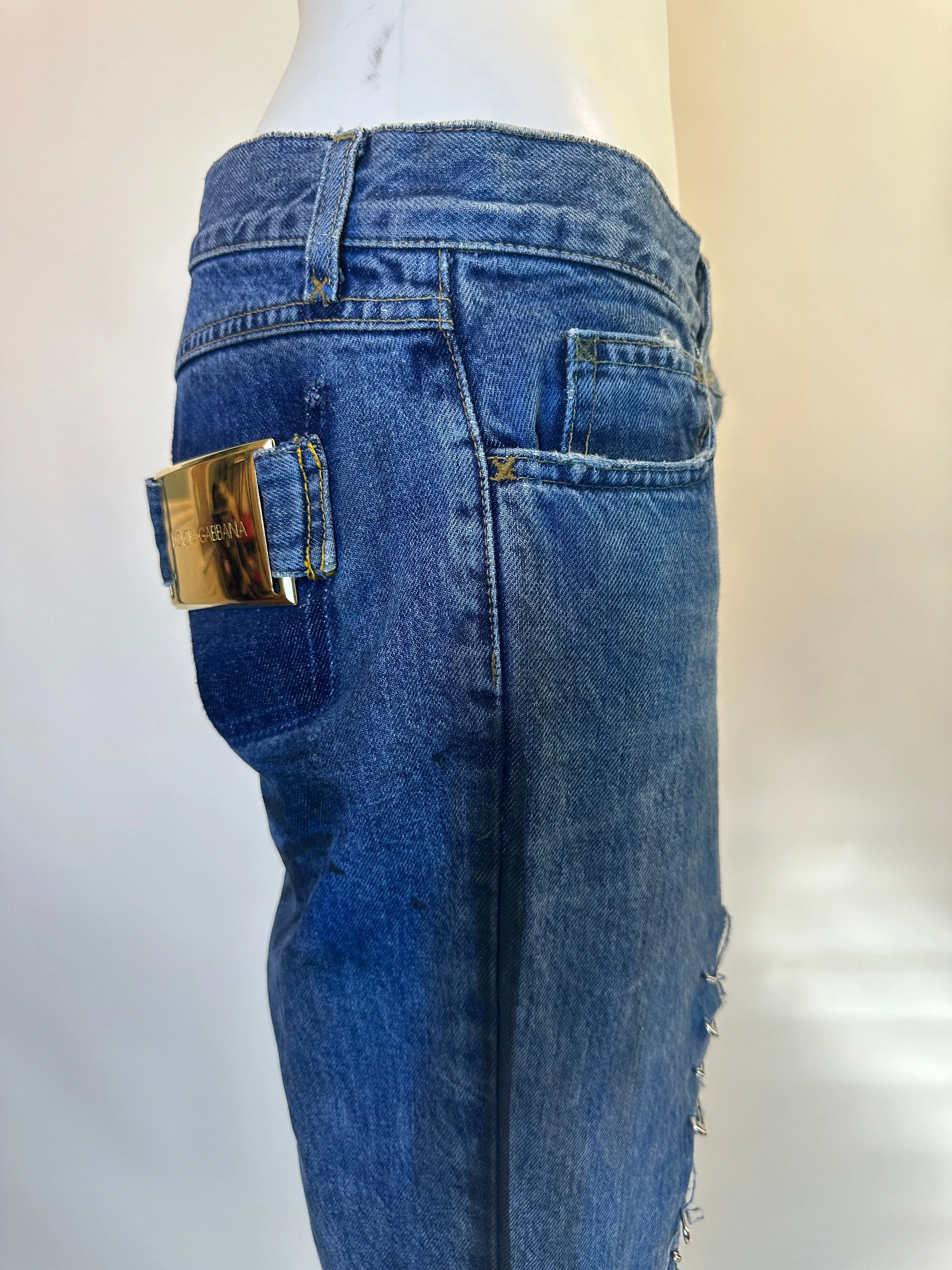 Dolce & Gabbana SS 2001 Safety Pin Jeans