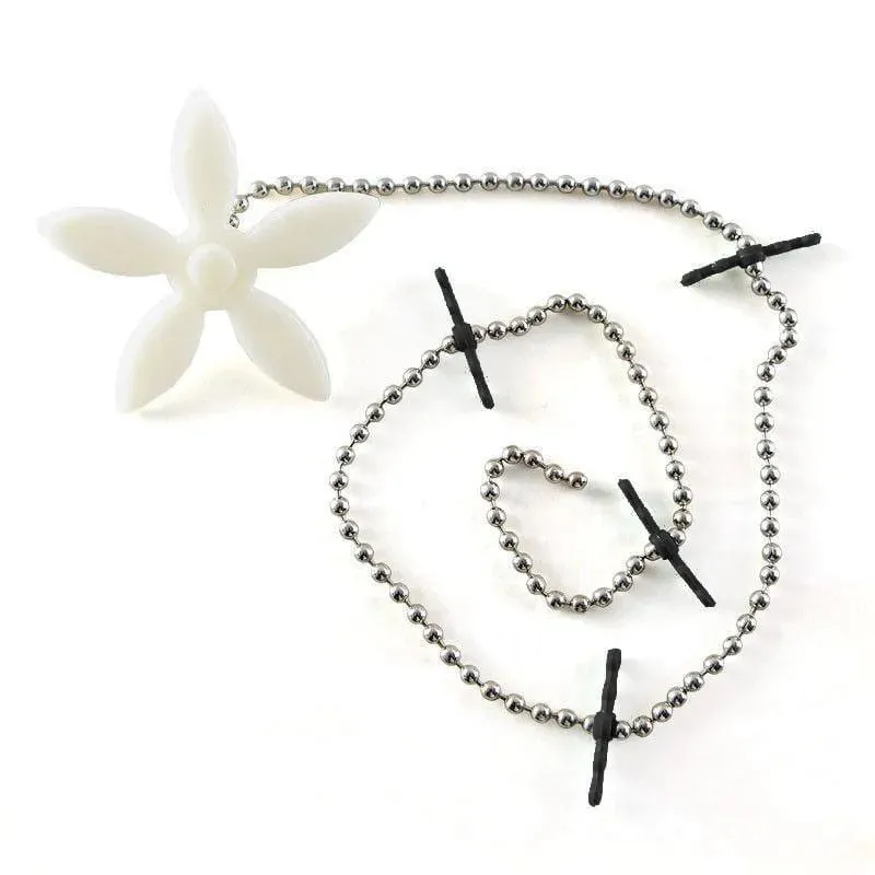 Drain Flower Wig Chain Hair Catcher Clog Remover Shower Bath Sink Bathroom Tool