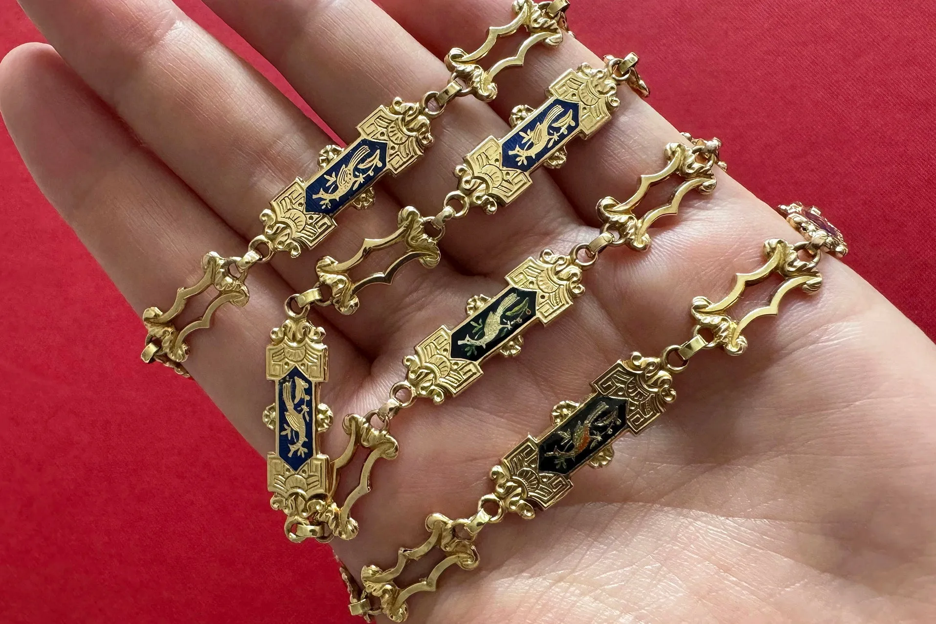 Early 19th Century Swiss Enamel Chain