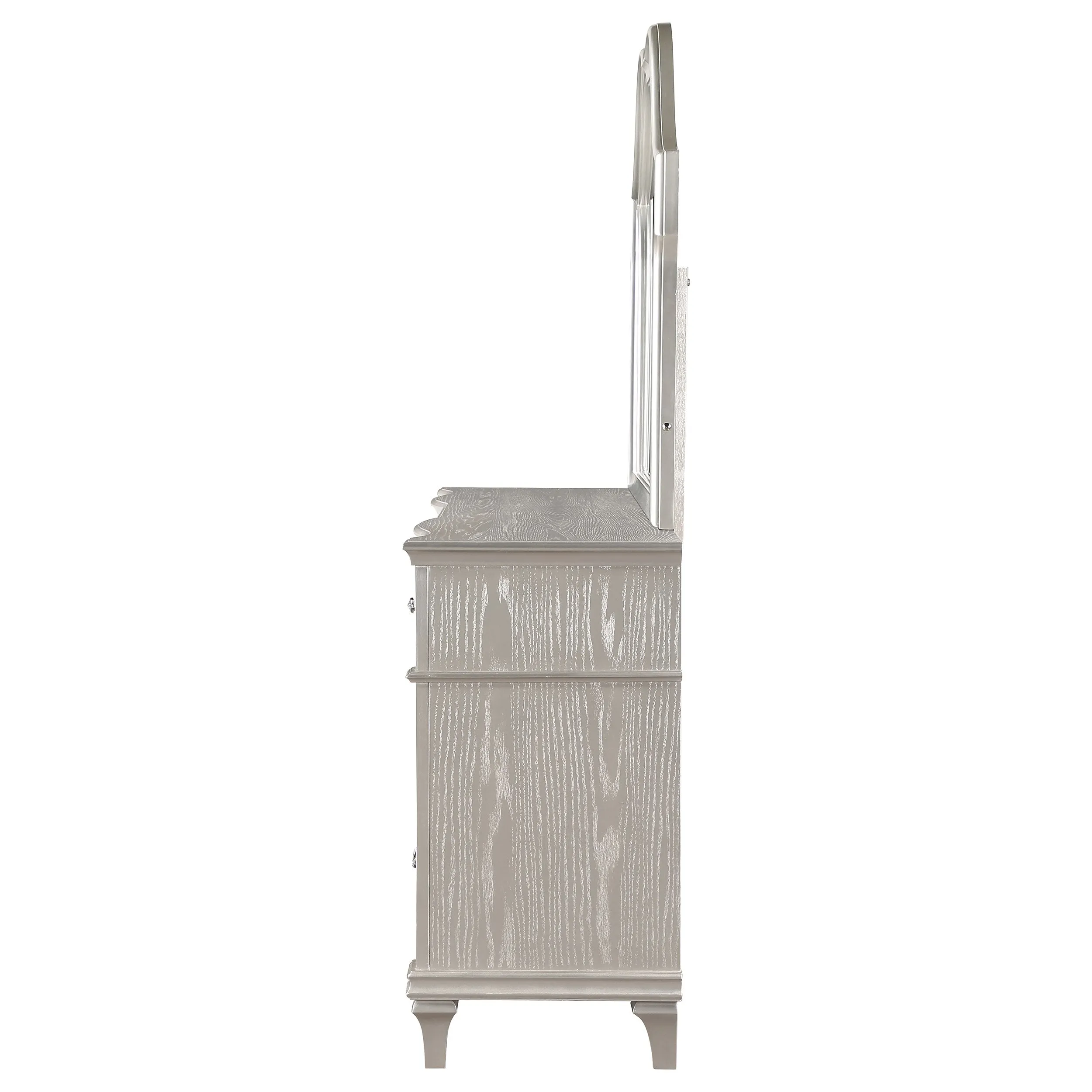 Evangeline 9-drawer Dresser with Mirror Silver Oak