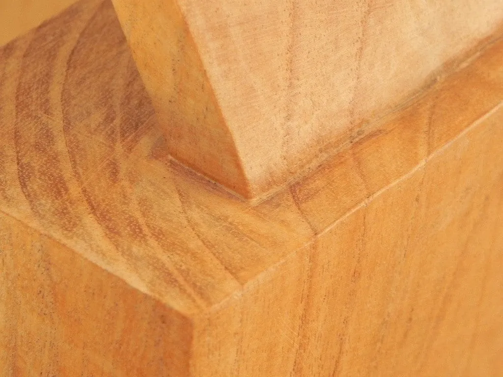 Female Nude Wood Torso Table Sculpture