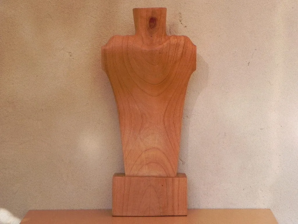 Female Nude Wood Torso Table Sculpture