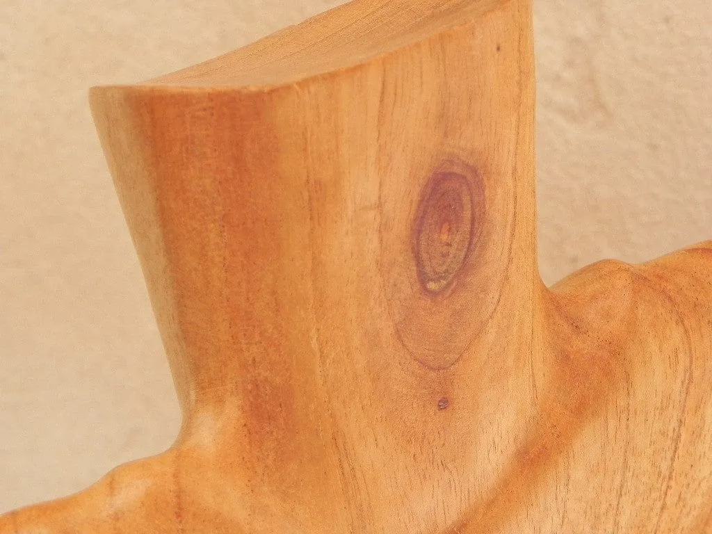 Female Nude Wood Torso Table Sculpture