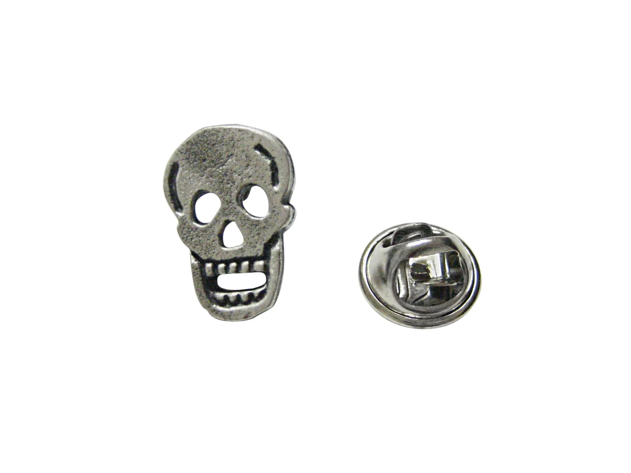 Flat Skull Pendant Lapel Pin