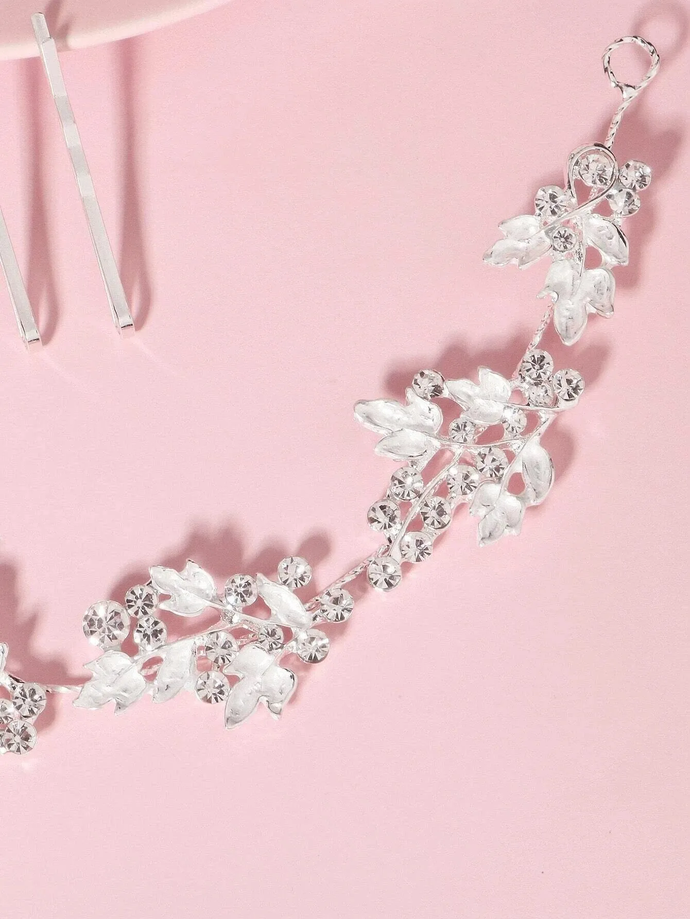 Floral Rhinestone Crystal Tiara, Wedding Silver Headband, Bridal Wire Head Wreath, Princess Cosplay Tiara