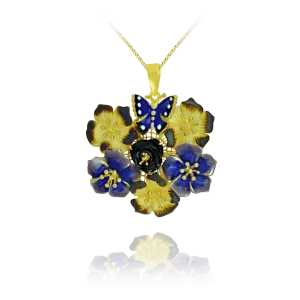 Flower and Butterfly Pendant