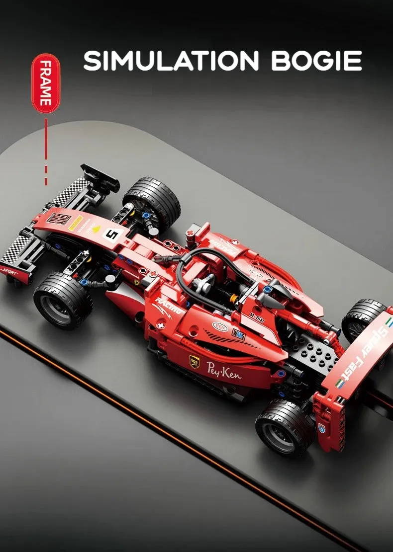 Formula 1 Performance Speed Car Replica: 1642-Piece Building Set