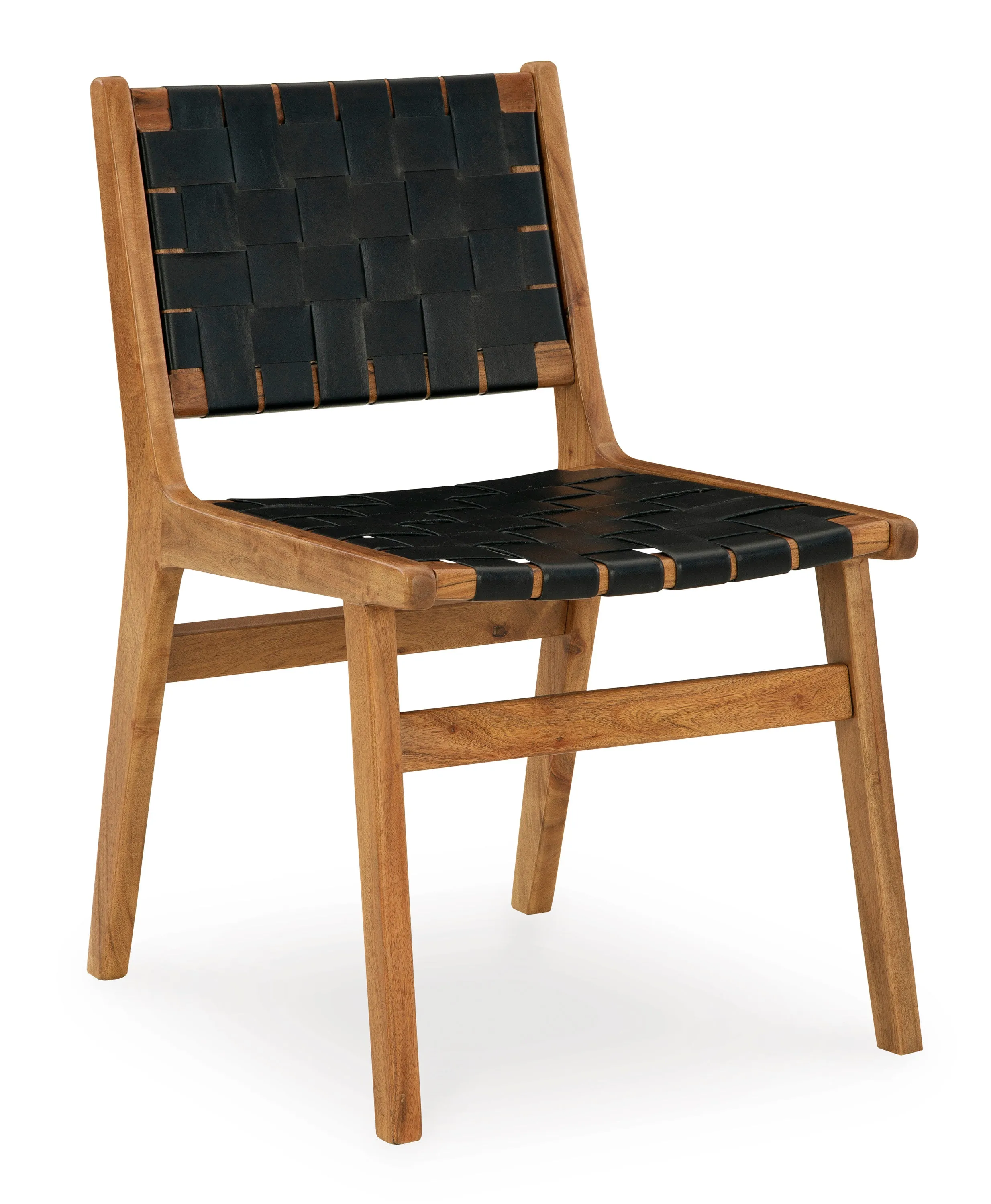 Fortune Leather & Wood Chairs (set of 2)