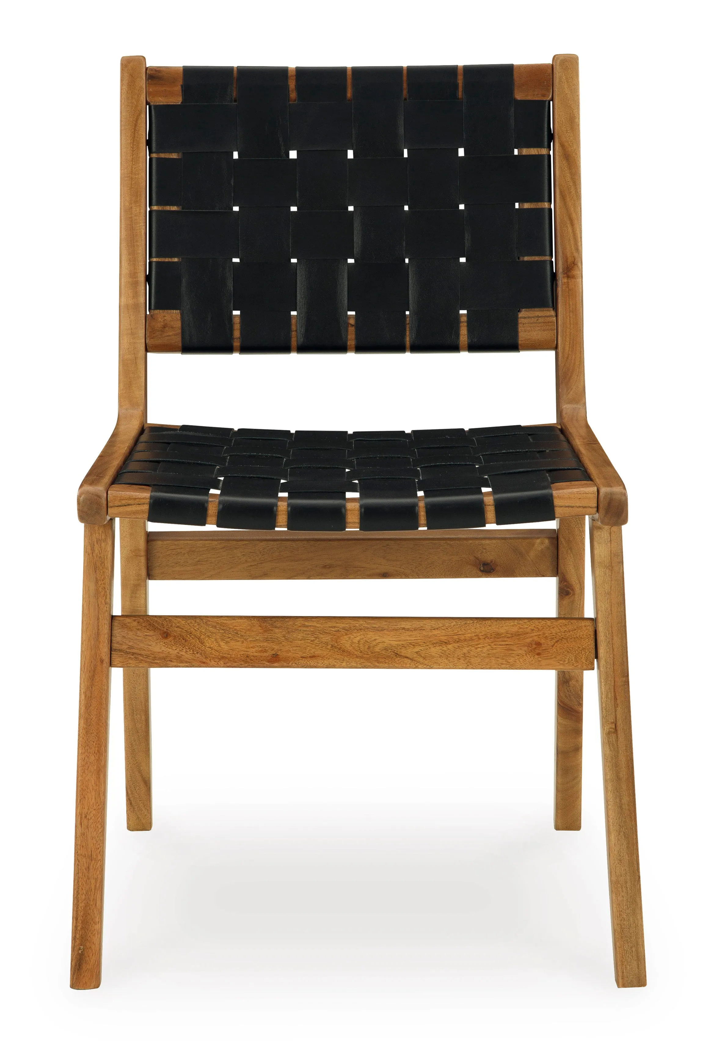 Fortune Leather & Wood Chairs (set of 2)