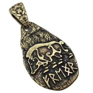 Freyr boar rune pendant
