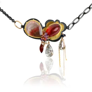 Garnet and Amethyst Lepidocrocite Perfect Pairing Necklace