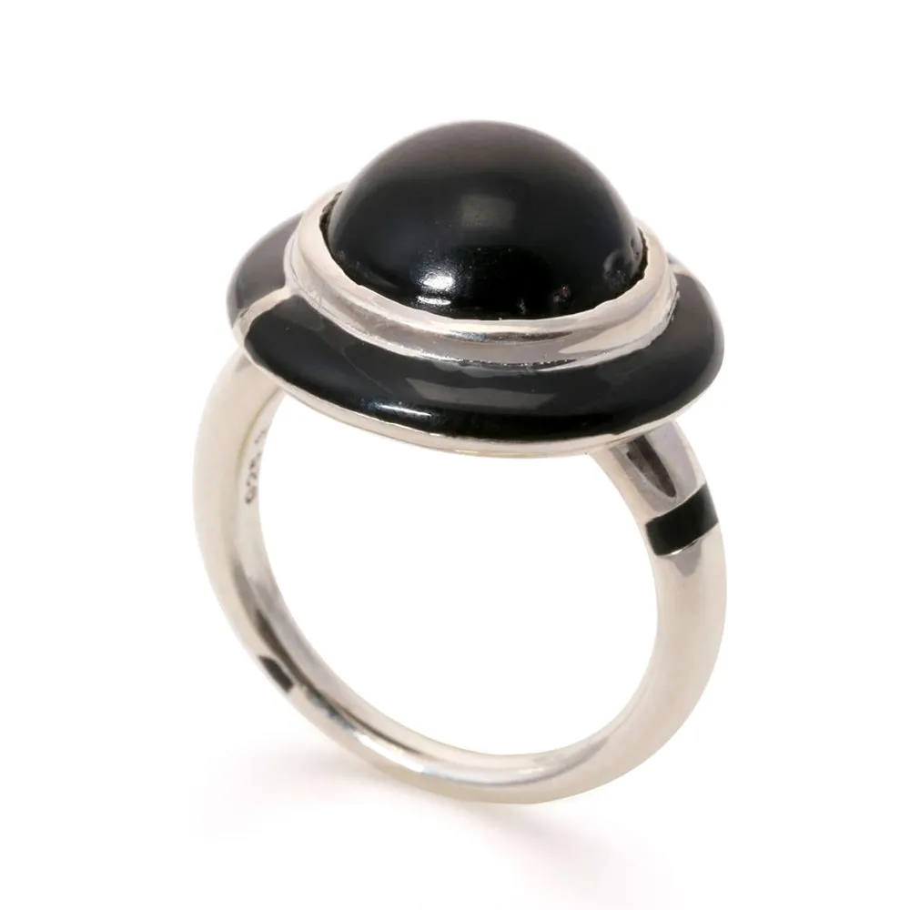 GEO ONYX RING