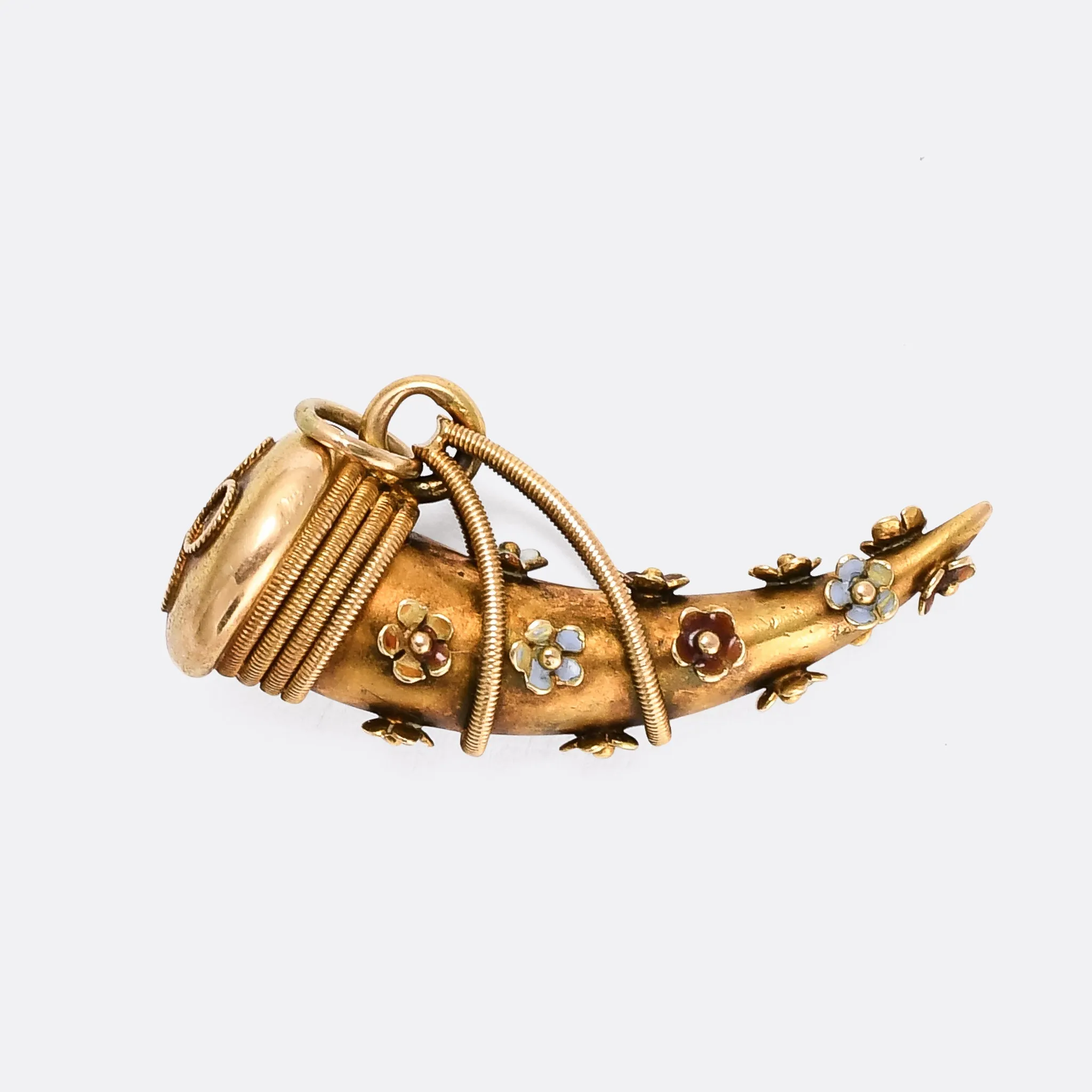 Georgian 18k Gold Cornucopia "Horn of Plenty" Charm
