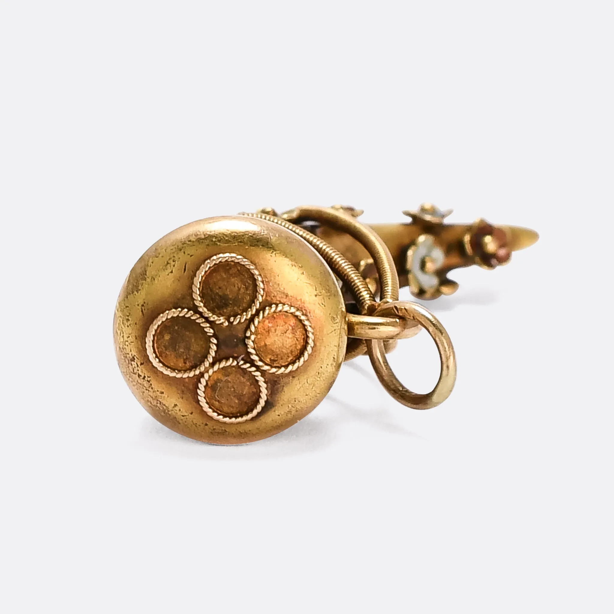 Georgian 18k Gold Cornucopia "Horn of Plenty" Charm