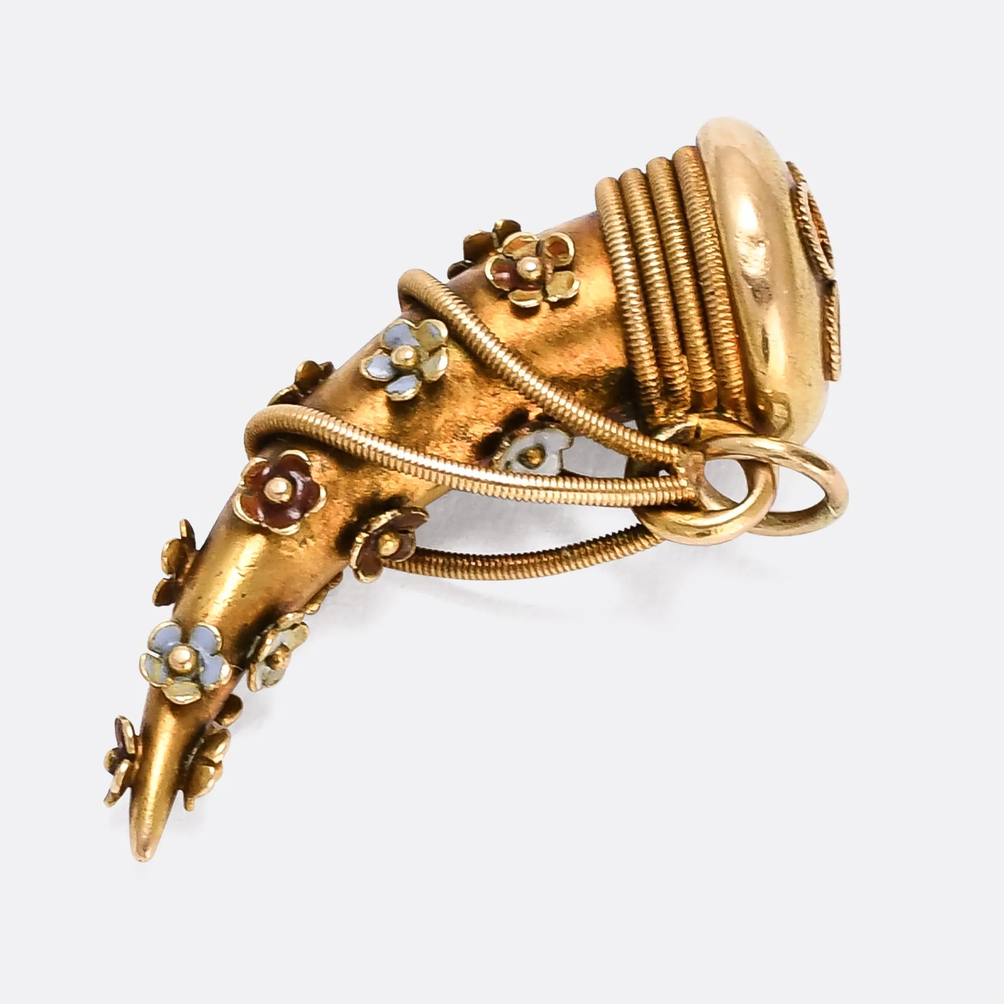 Georgian 18k Gold Cornucopia "Horn of Plenty" Charm
