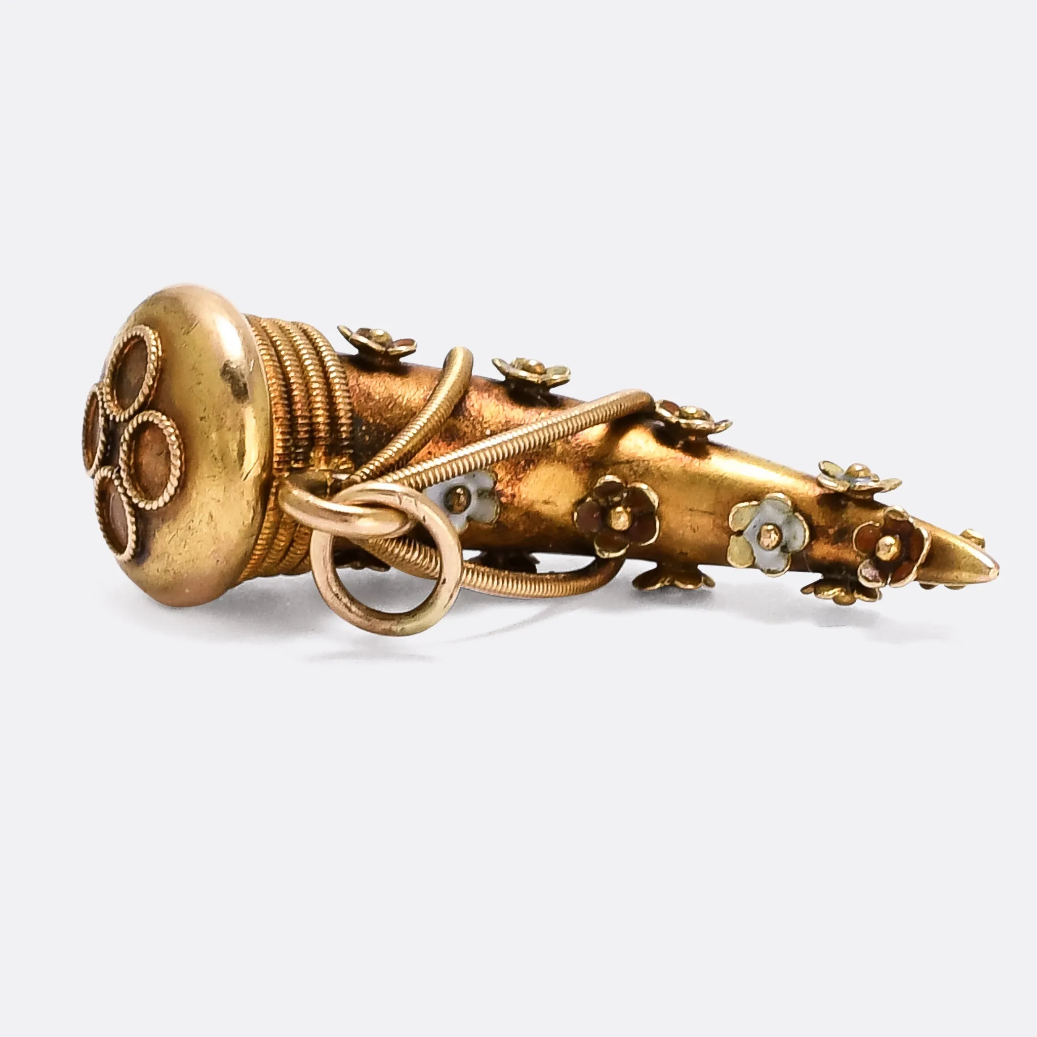 Georgian 18k Gold Cornucopia "Horn of Plenty" Charm