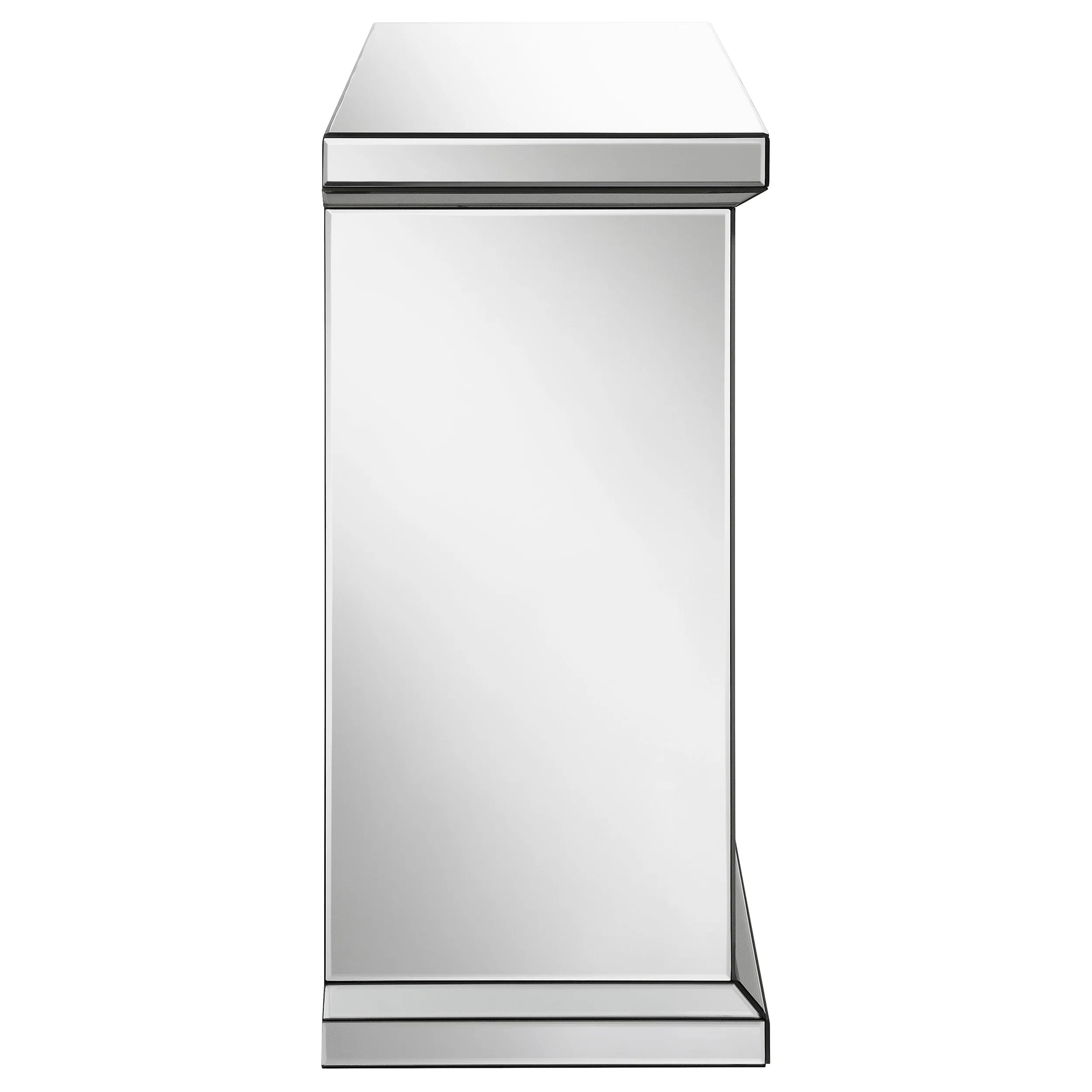 Gilmore Mirrored Freestanding Electric Fireplace Silver