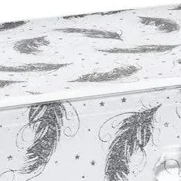 Glitter Feathers 2 Drawer Jewellery Storage Box Chest