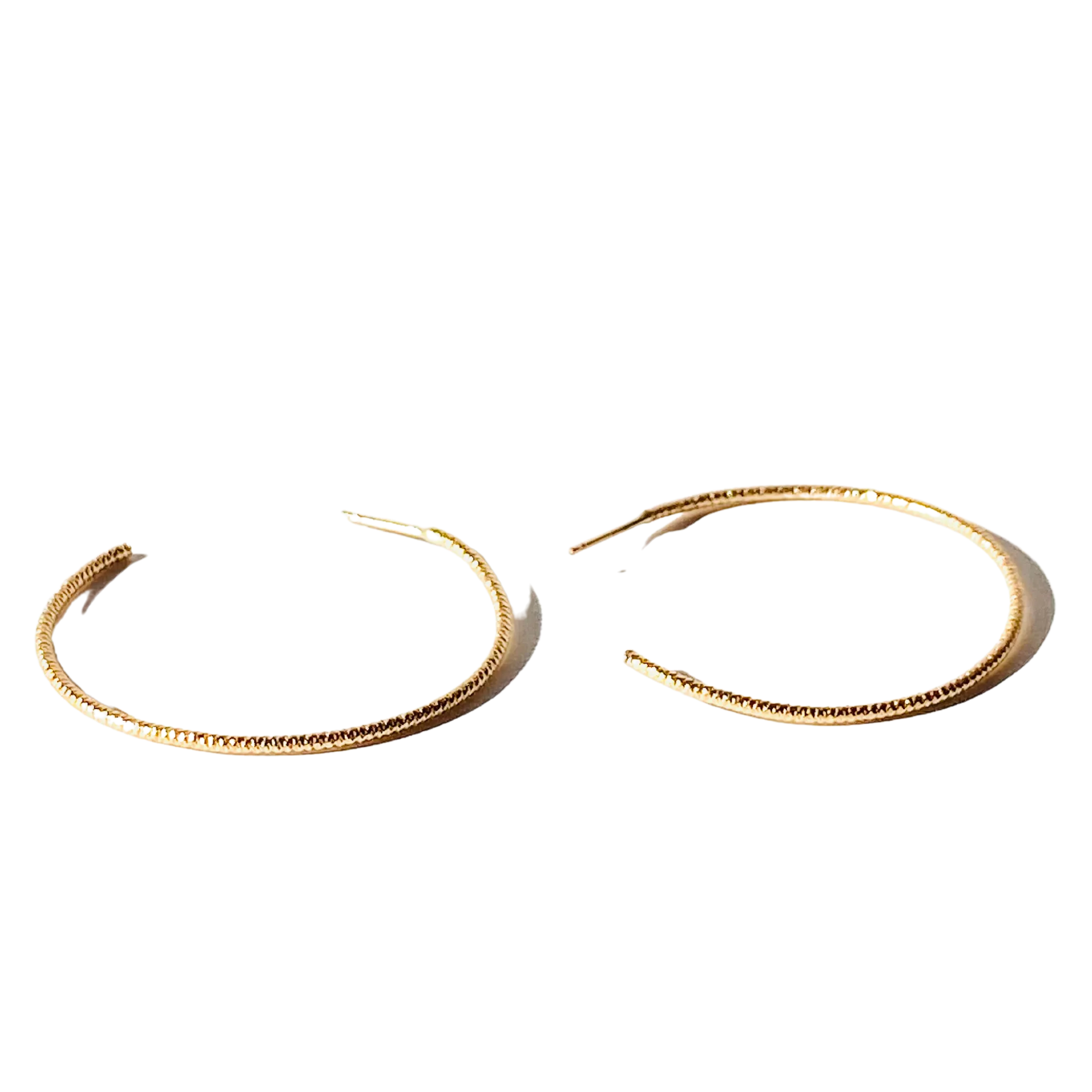 Glitter Large Gold Hoops