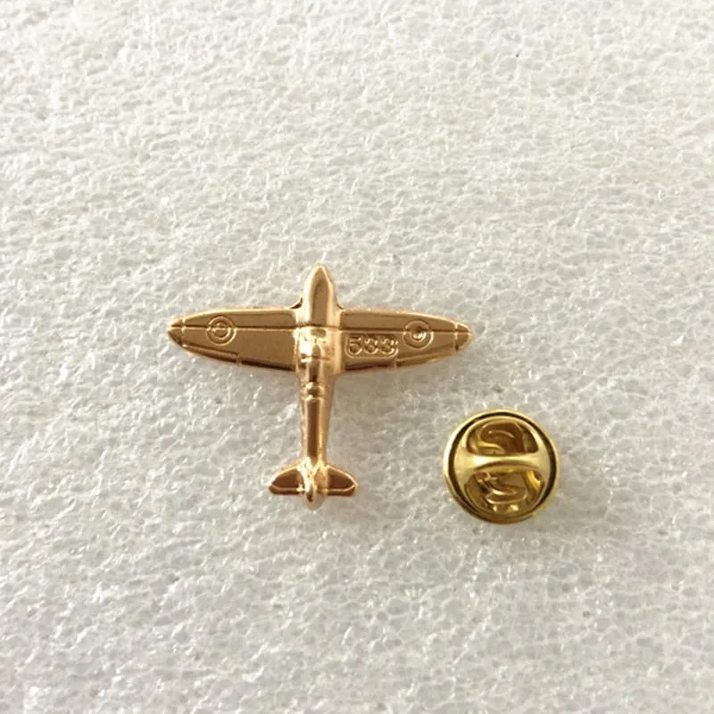 Gold Air Plane Lapel Pin