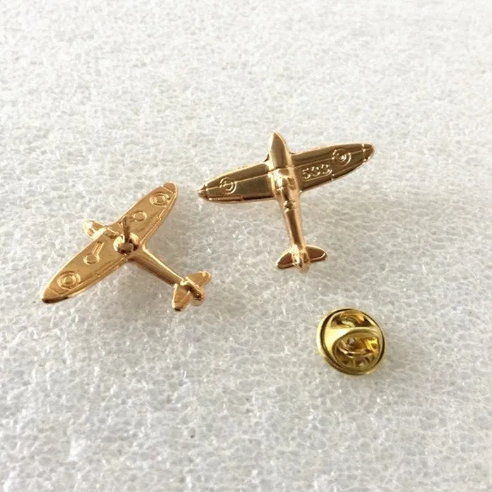 Gold Air Plane Lapel Pin