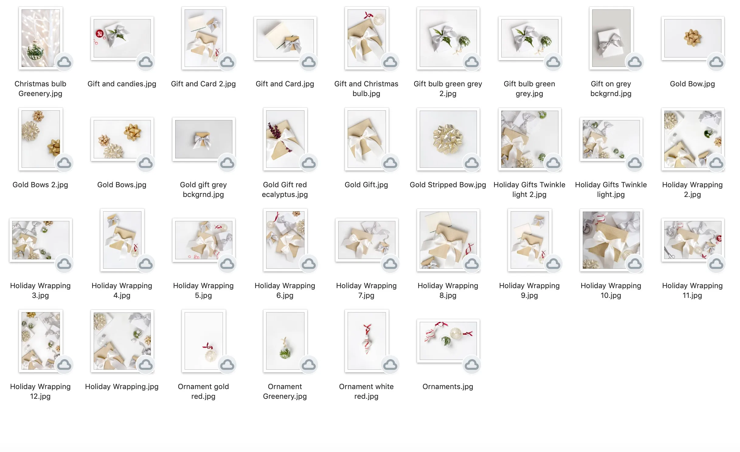 Gold & Grey Holiday Gift Collection