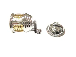 Gold and Silver Toned Fishing Reel Fisherman Lapel Pin